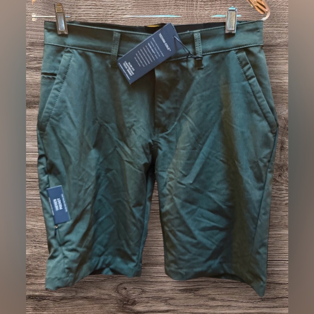 Kenneth Cole Men's Slim Fit Tech Shorts - Olive. Size 28. NWT - Picture 3 of 10